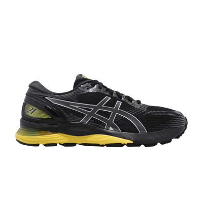 Pre-owned Asics Gel Nimbus 21 'lemon Shark' In Black