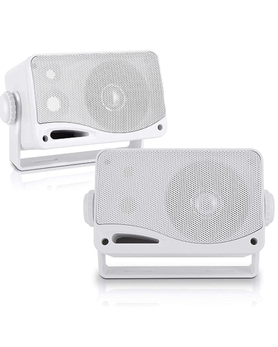 Shop Pyle Weather Proof Mini Box Speaker System In White