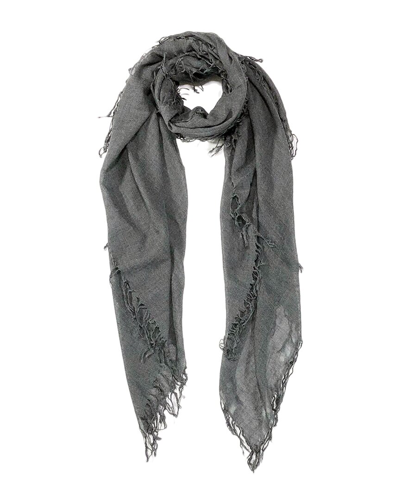 Shop Blue Pacific Heathered Cashmere Scarf In Grey