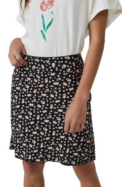 Shop Free People Irl Floral Skirt In Black Combo