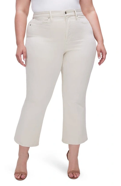 Good American Good Legs Crop Mini Bootcut Jeans In Bone001
