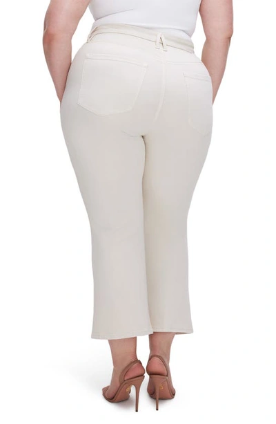 Good American Good Legs Crop Mini Bootcut Jeans In Bone001