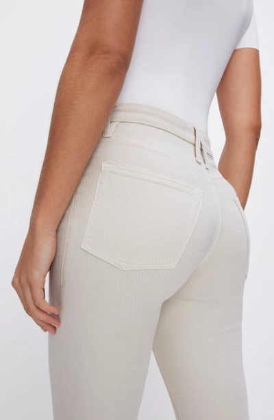 Good American Good Legs Crop Mini Bootcut Jeans In Bone001
