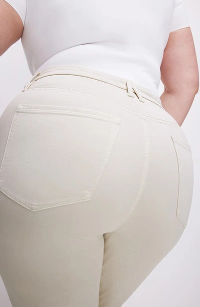 Good American Good Legs Crop Mini Bootcut Jeans In Bone001