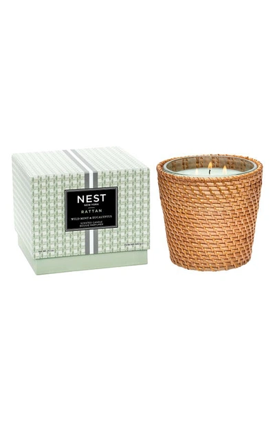 Shop Nest New York Rattan Wild Mint & Eucalyptus Candle