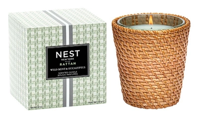 Shop Nest New York Rattan Wild Mint & Eucalyptus Candle