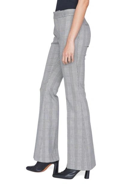 Frame Le High Plaid Flare Pants In Noir Multi