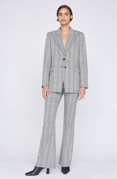 Frame Le High Plaid Flare Pants In Noir Multi
