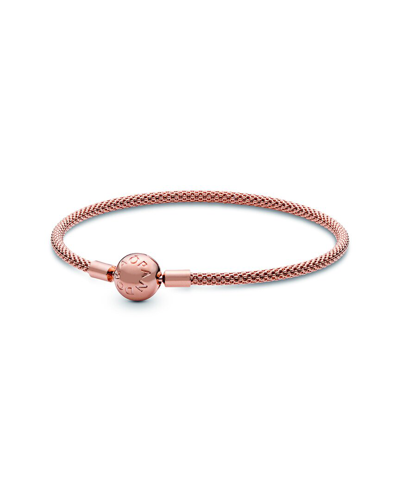 Shop Pandora Moments 14k Rose Gold Plated Mesh Bracelet