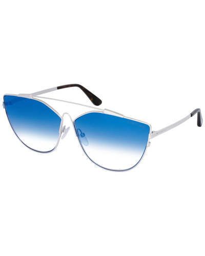 Shop Tom Ford Women's Ft0563 64mm Sunglasses In Blue