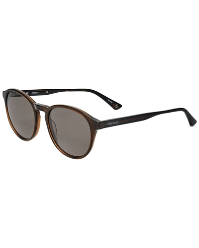 Shop Hackett Bespoke Men's Hek1279 50mm Sunglasses In Brown