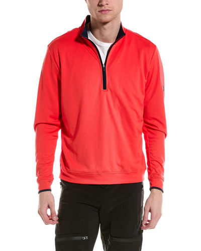 Shop Adidas Golf Lightweight 1/4-zip Pullover In Red