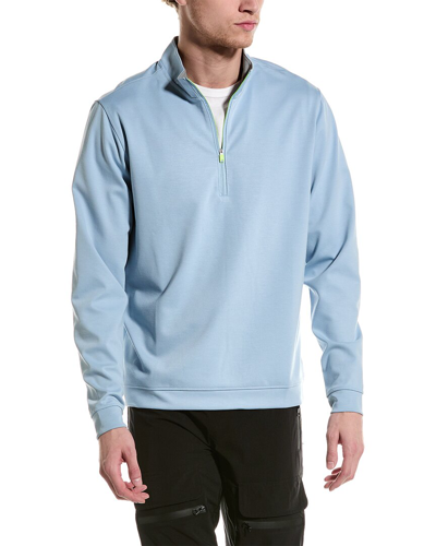 Shop Adidas Golf Elevated 1/4-zip Pullover In Blue