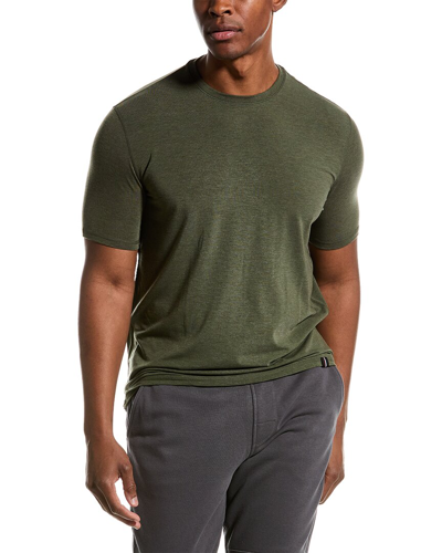 Shop Fourlaps Level Tech Wool-blend T-shirt In Green