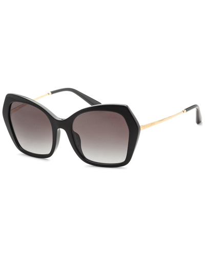 Shop Dolce & Gabbana Women's Dg4399f 56mm Sunglasses In Black