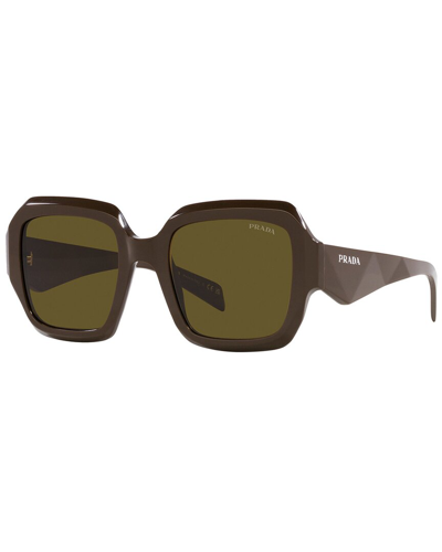 Shop Prada Women's Pr28zsf 54mm Sunglasses In Green