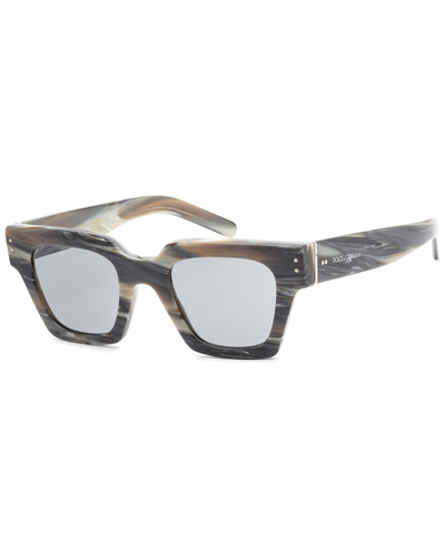 Shop Dolce & Gabbana Men's Dg4413 48mm Sunglasses In Grey