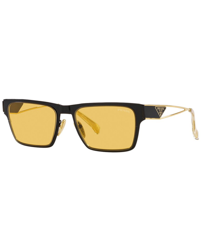 Shop Prada Men's Pr71zs 56mm Sunglasses In Black