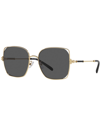 Shop Tory Burch Women's Ty6097 55mm Sunglasses In Gold
