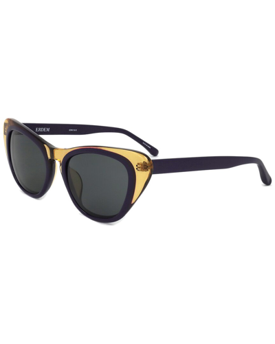 Shop Linda Farrow Erdem X  Women's Edm18 52mm Sunglasses In Black