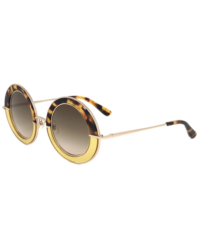 Shop Linda Farrow Erdem X  Women's Edm27 47mm Sunglasses In Brown
