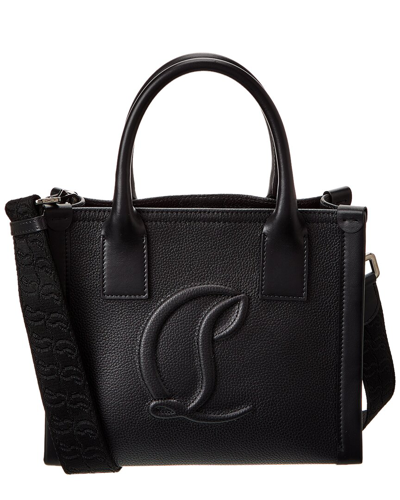 Shop Christian Louboutin By My Side Mini Leather Tote In Black