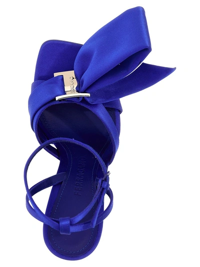 Shop Ferragamo 'helena' Sandals In Blue