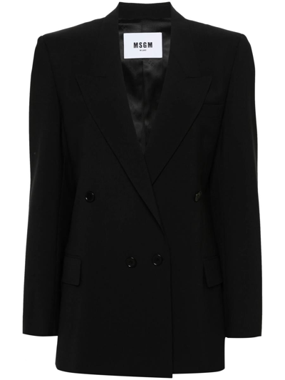 Msgm Double-breasted Peak-lapels Blazer