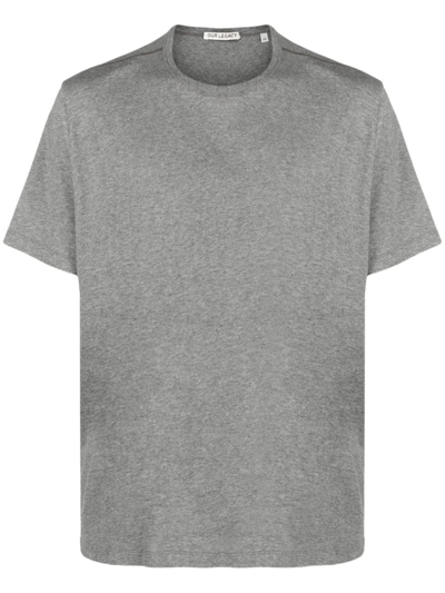 Shop Our Legacy New Box T-shirt Clothing In Grey Melange Clean Jersey