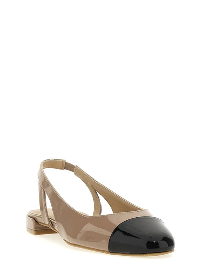 Shop Stuart Weitzman 'sleek' Slingback In Beige