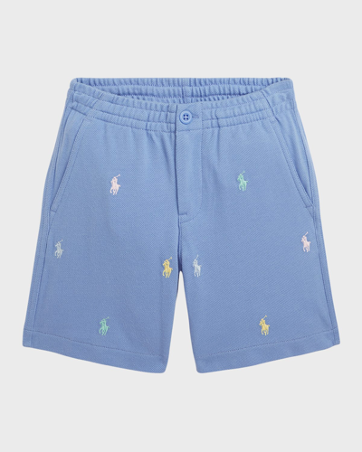 Shop Ralph Lauren Boy's Prepster Mesh Athletic Shorts In Harbor Island Blu