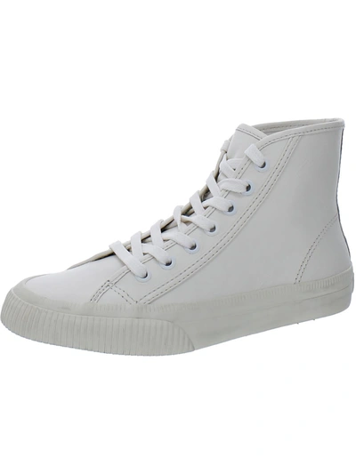 Shop Re/done 90s High Top Womens Leather Lace-up Casual And Fashion Sneakers In White