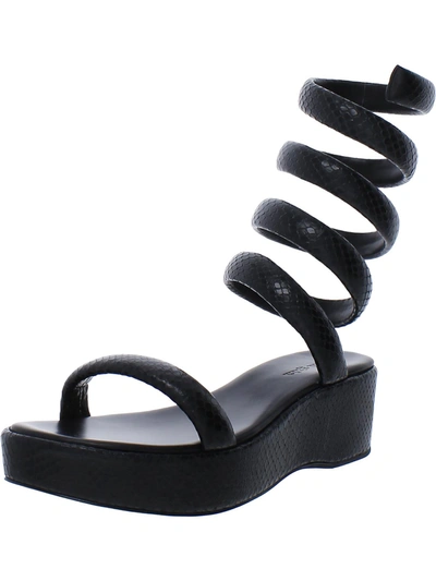 Shop Cult Gaia Gabi Womens Leather Open Toe Platform Sandals In Black