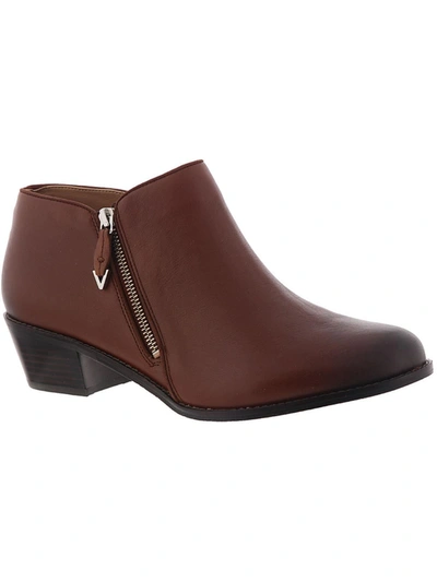 VIONIC JOLENE WOMENS LEATHER STACKED BOOTIES 