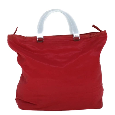 Shop Prada Tessuto Synthetic Tote Bag () In Red