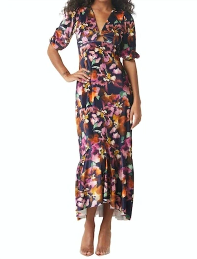 Shop Misa Wallis Dress In Libra Fleur In Multi