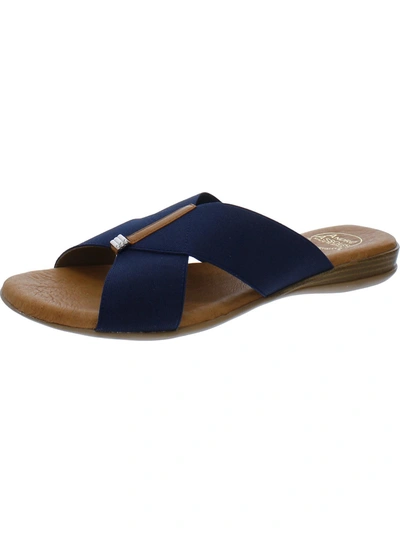 Shop Andre Assous Womens Slide Mules Slide Sandals In Blue