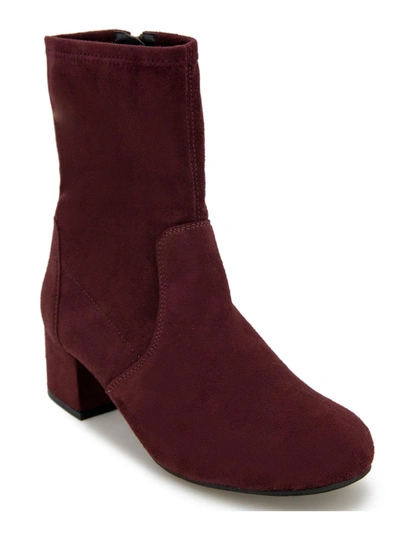 Shop Kenneth Cole Reaction Womens Faux Leather Ankle Booties In Purple