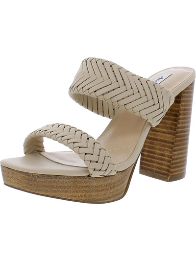 Shop Charles David Intro Womens Casual Squared Off Toe Block Heels In Beige