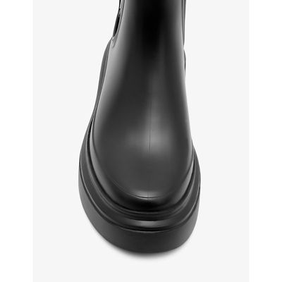 Shop Allsaints Hetty Logo-print Rubber Ankle Boots In Black