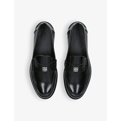 Shop Givenchy Men's Black Mr G Panelled Leather Loafers