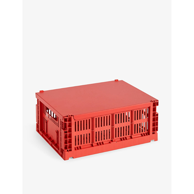 Shop Hay Red Colour Medium Steel Crate Lid 34cm X 26cm