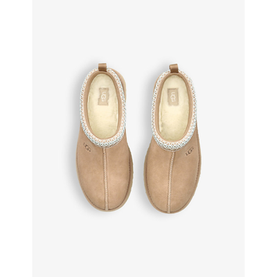 Ugg Tan Tasman Contrast-stitch Suede And Shearling Slippers In Tan