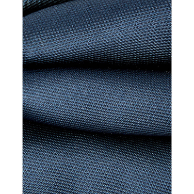 Shop Givenchy Textured-weave Silk Tie In Deep Blue
