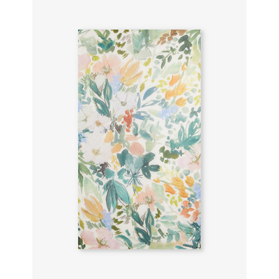 Shop Ted Baker Women's White Audreys Floral-print Woven Scarf