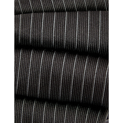 Shop Givenchy Striped Silk Tie In Black