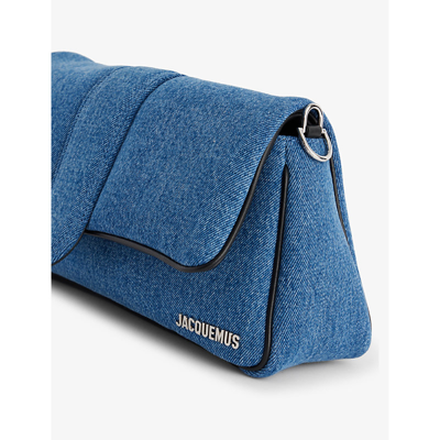 Shop Jacquemus Women's Blue Le Bambino Leather Top-handle Bag