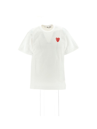 Shop Comme Des Garçons Play T-shirts & Vests In White