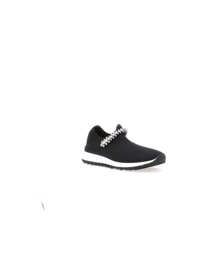 Shop Jimmy Choo Sneakers In Black/crystal