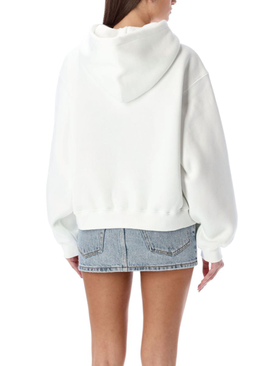 Alexander Wang T Hoodie Aus Frottee Aus Einer Baumwollmischung Mit Logoprint In White